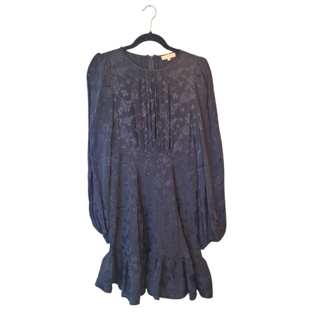 ByTiMo Black Floral Ruffle Hem Dress Women's Size S